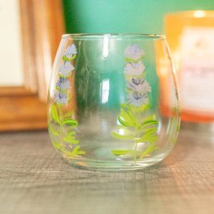 Vintage Hand Painted Drinking Glass